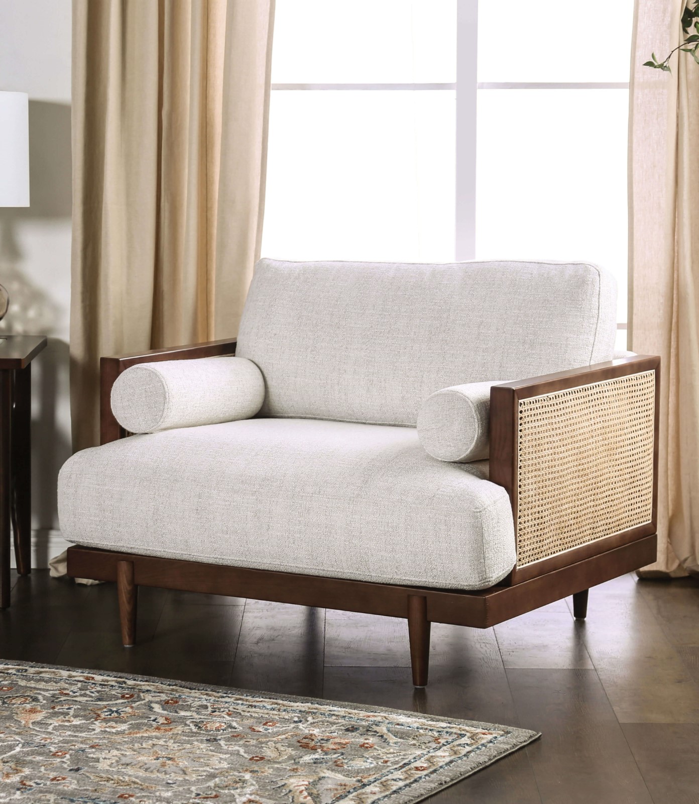 Alesund Beige/Walnut Chair (image for) Alesund Beige/Walnut Chair
