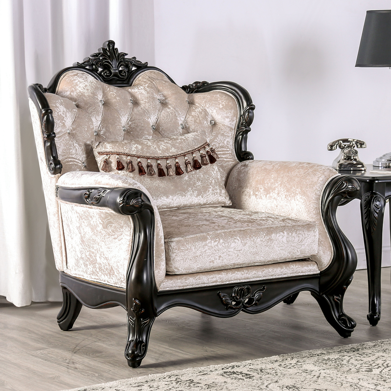 Acapulco Black/Off-White Chair (image for) Acapulco Black/Off-White Chair