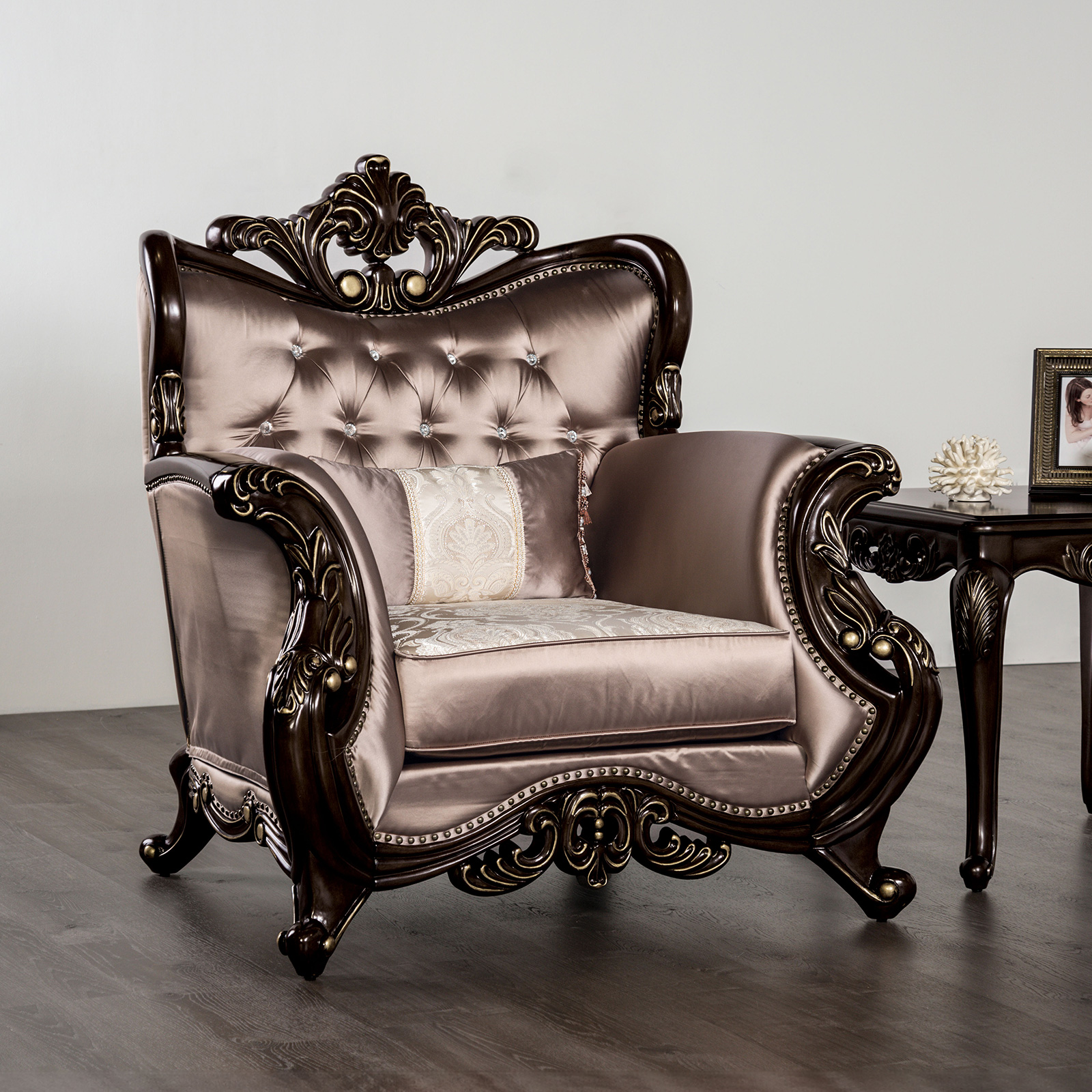 Albacete Dark Cherry/Brown Chair (image for) Albacete Dark Cherry/Brown Chair