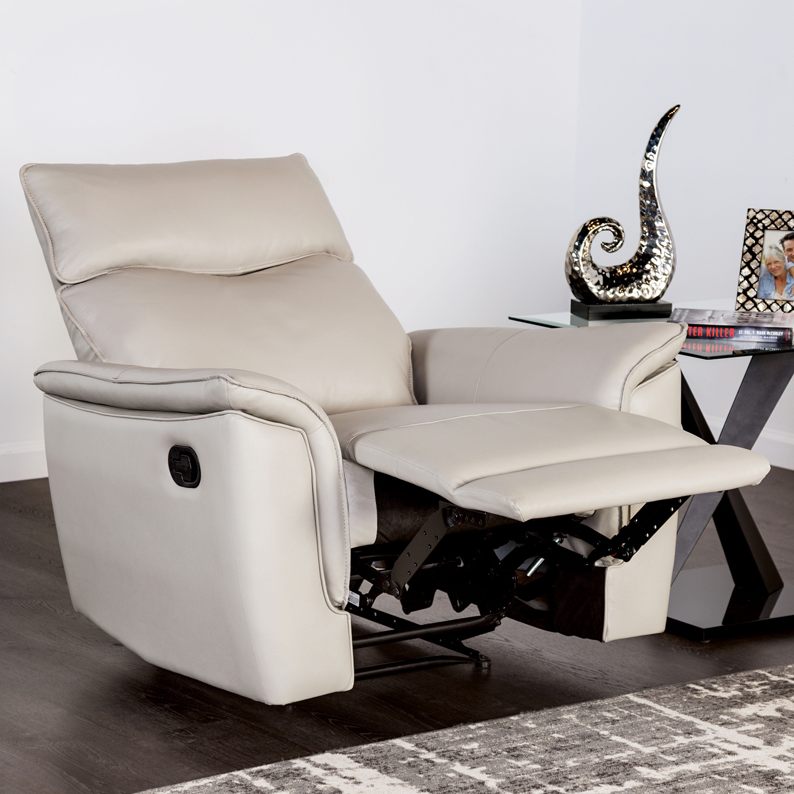 Bienne Taupe Recliner Chair (image for) Bienne Taupe Recliner Chair