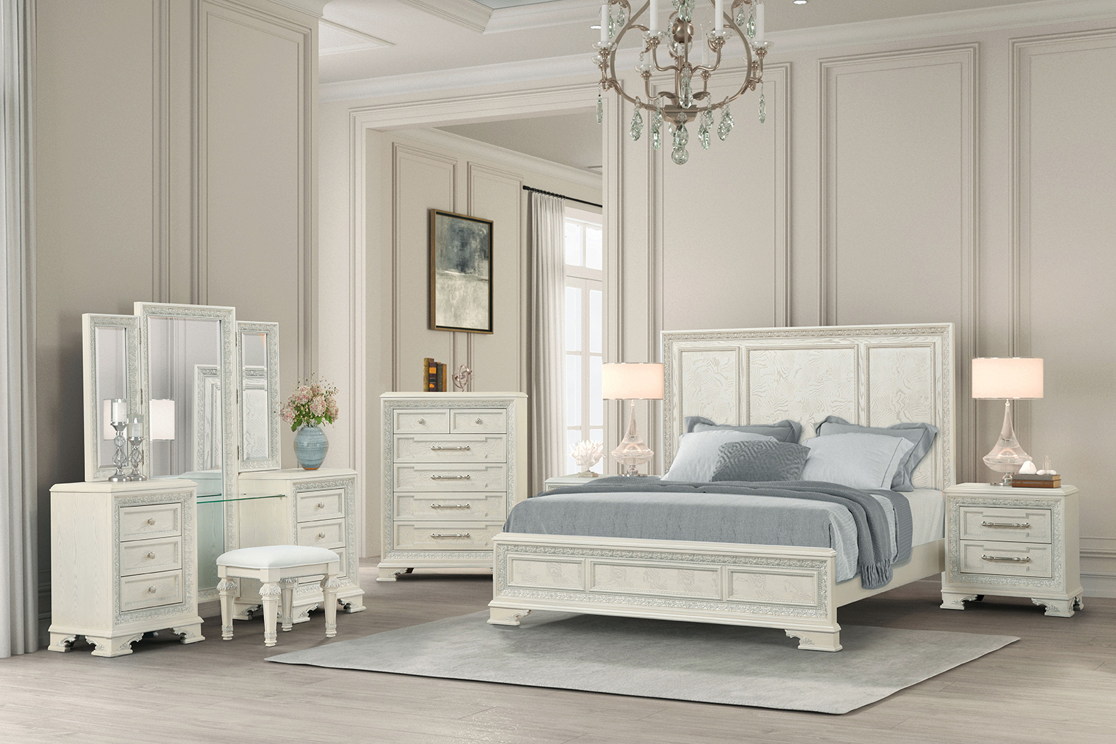 (image for) Stella Mia White Qn. W W/4Pc