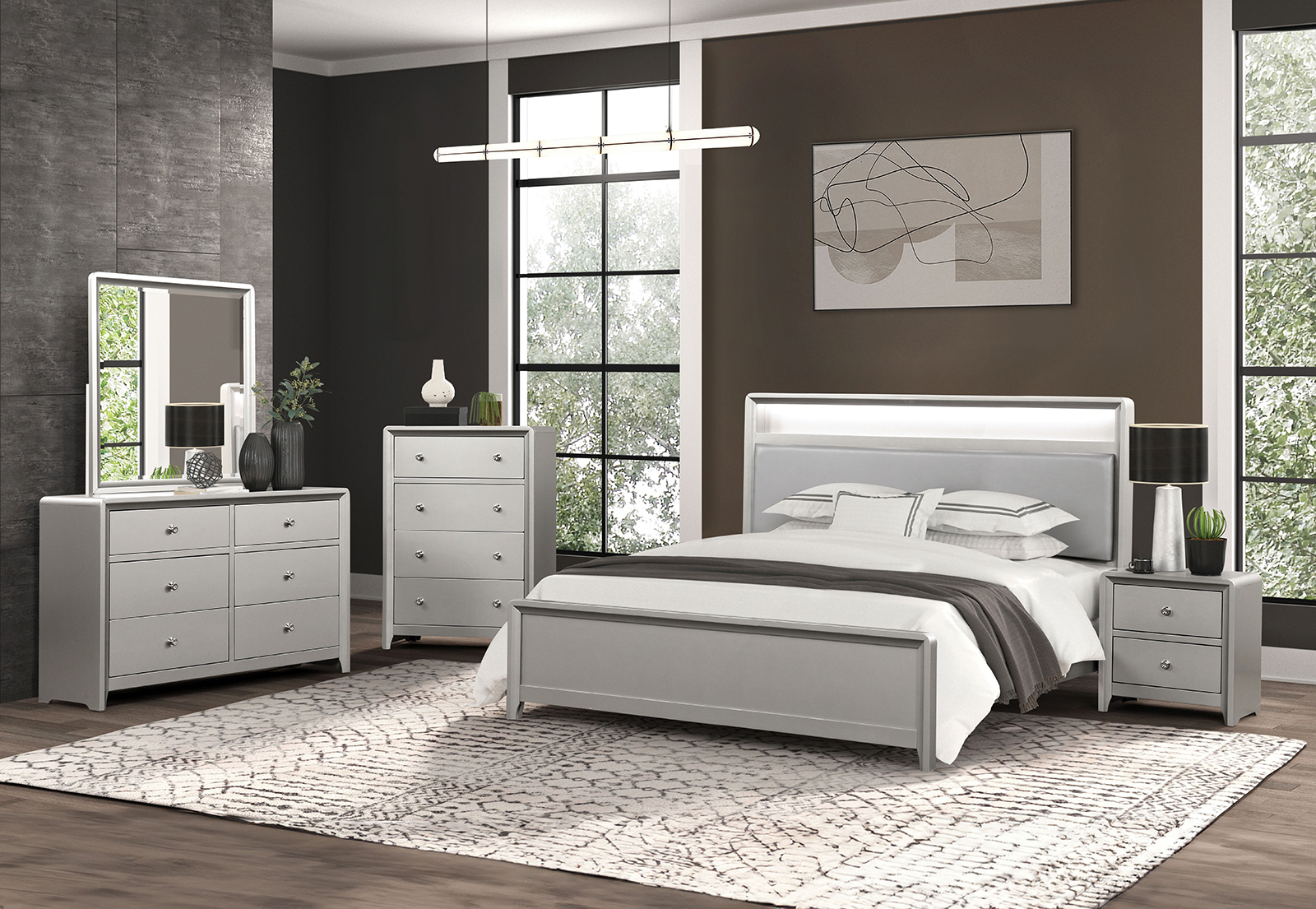 Bryne Champagne Qn. 4Pc (image for) Bryne Champagne Qn. 4Pc