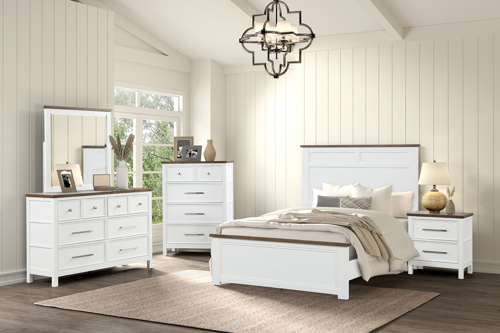 (image for) Pinetop White T 5Pc W/2Ns