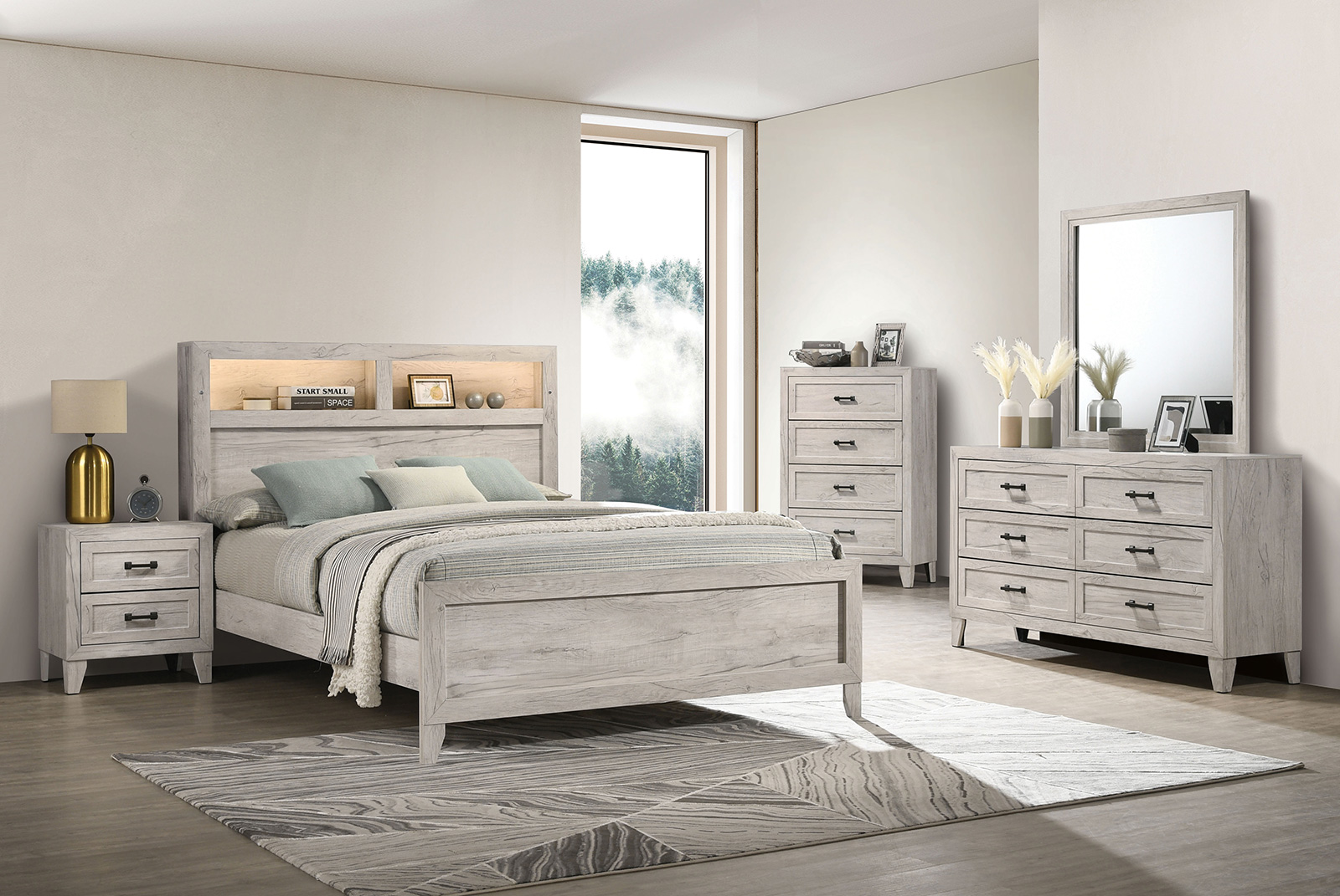(image for) Mysen White Qn. 5Pc W/2Ns