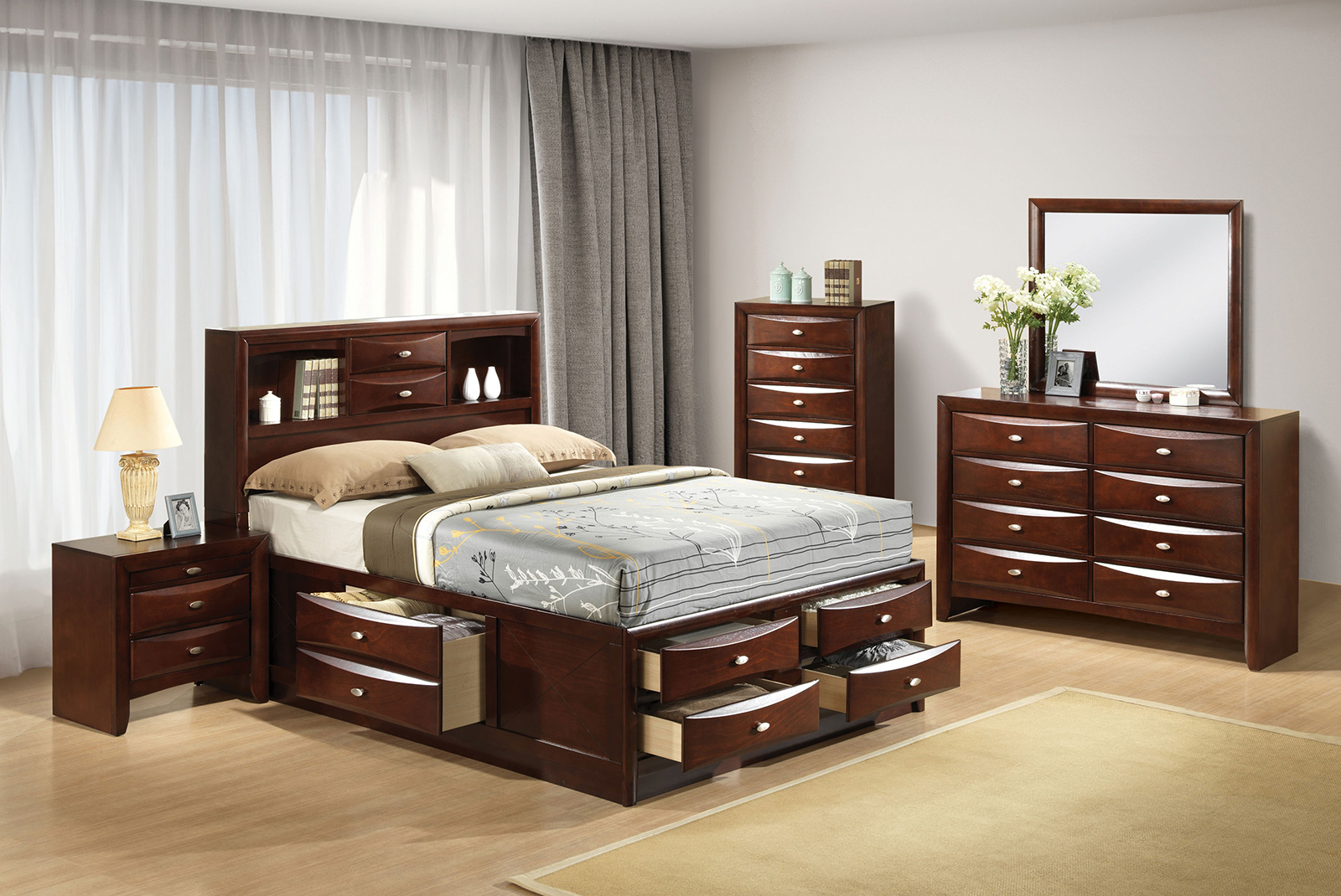 (image for) Zosimo Dark Cherry Qn. 4Pc 