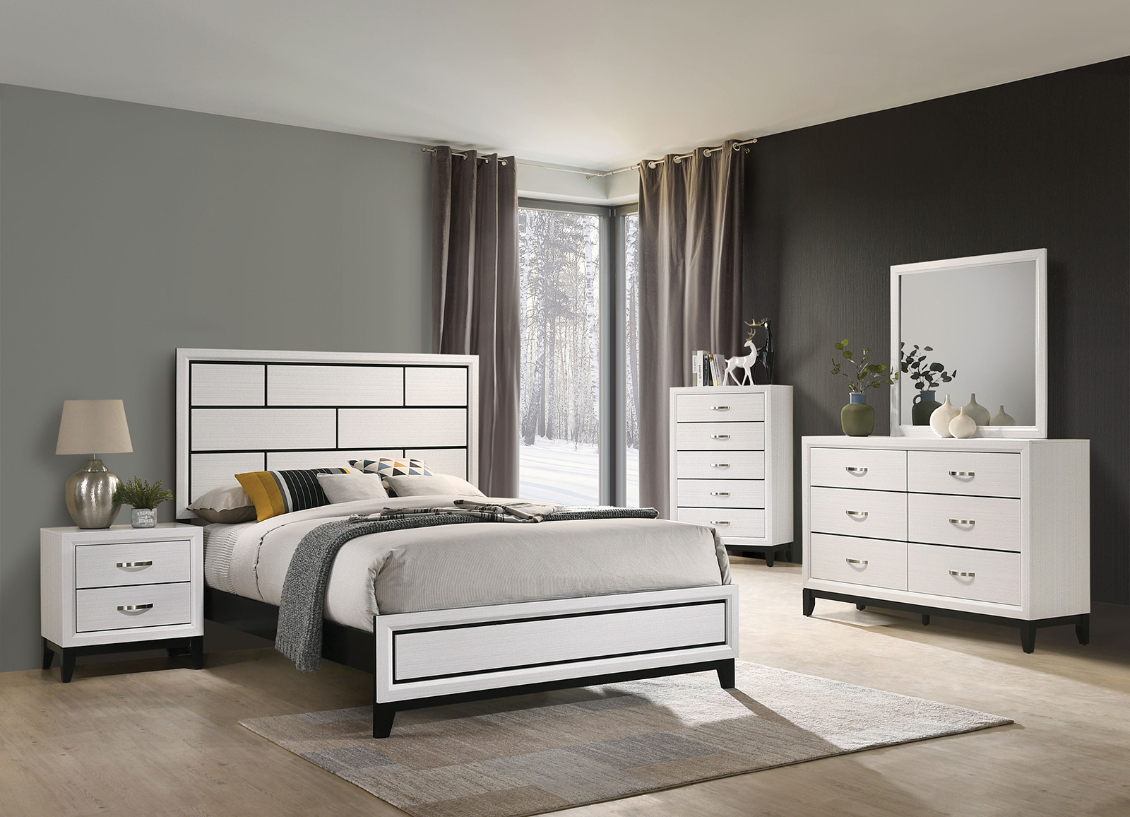 (image for) Errico White Qn. 5Pc W/2Ns