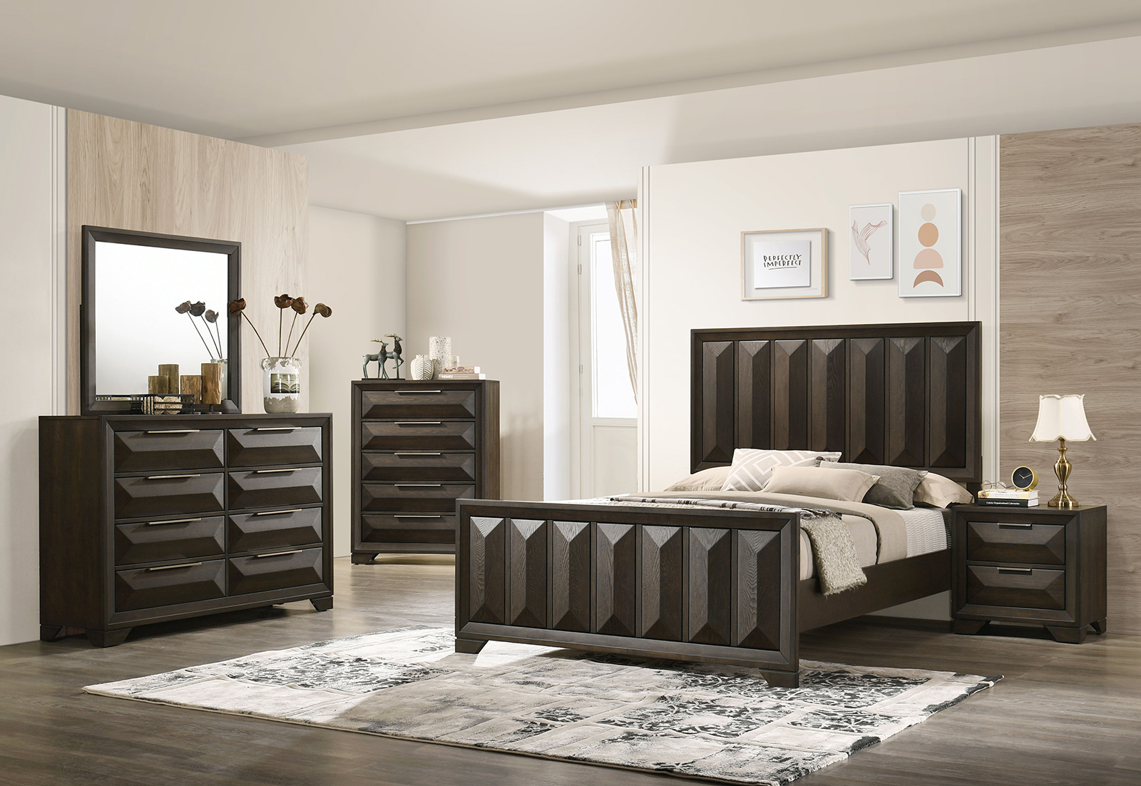 (image for) Hexham Brown Qn. 5Pc W/2Ns