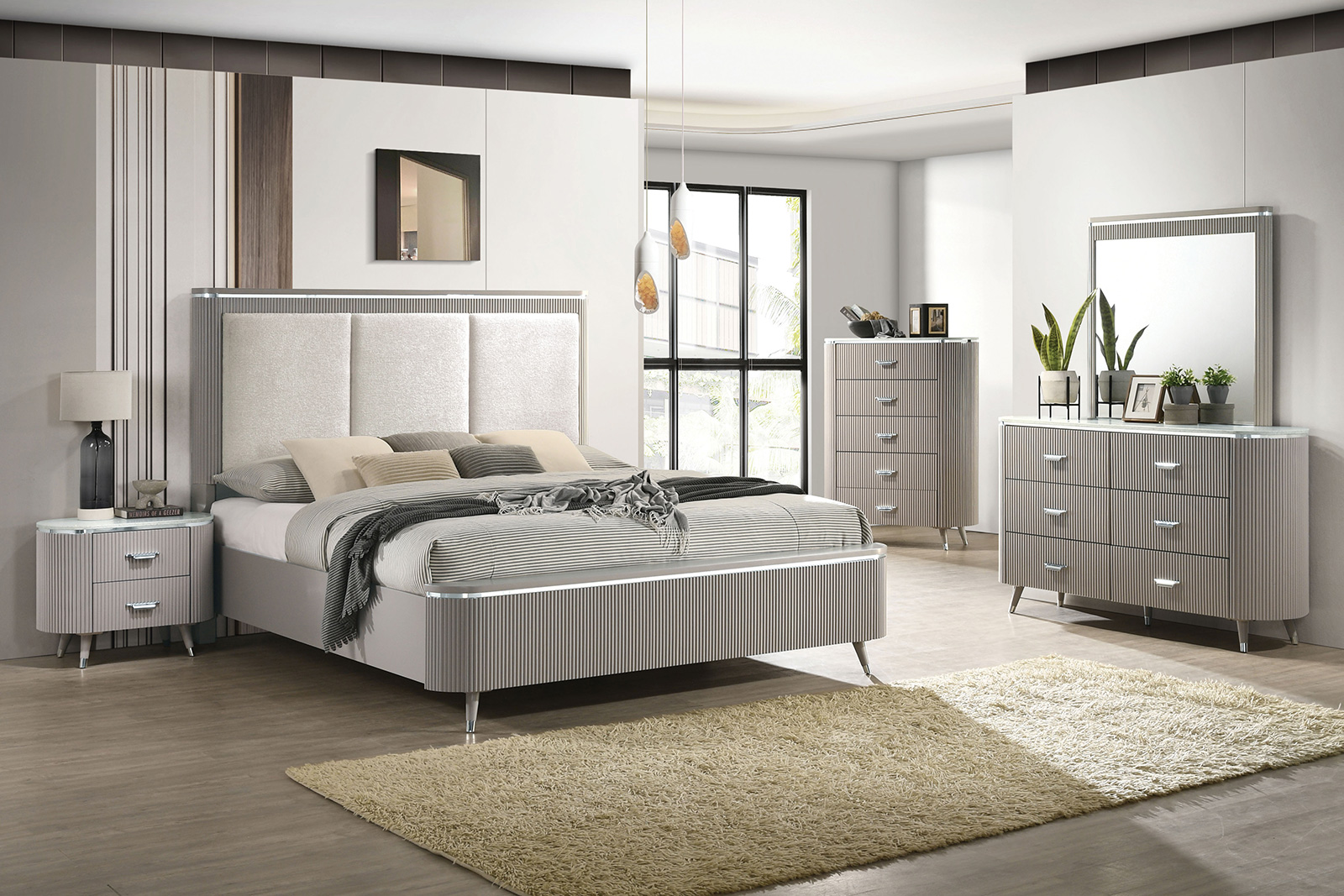 Aldridge Grey Qn. 4Pc (image for) Aldridge Grey Qn. 4Pc