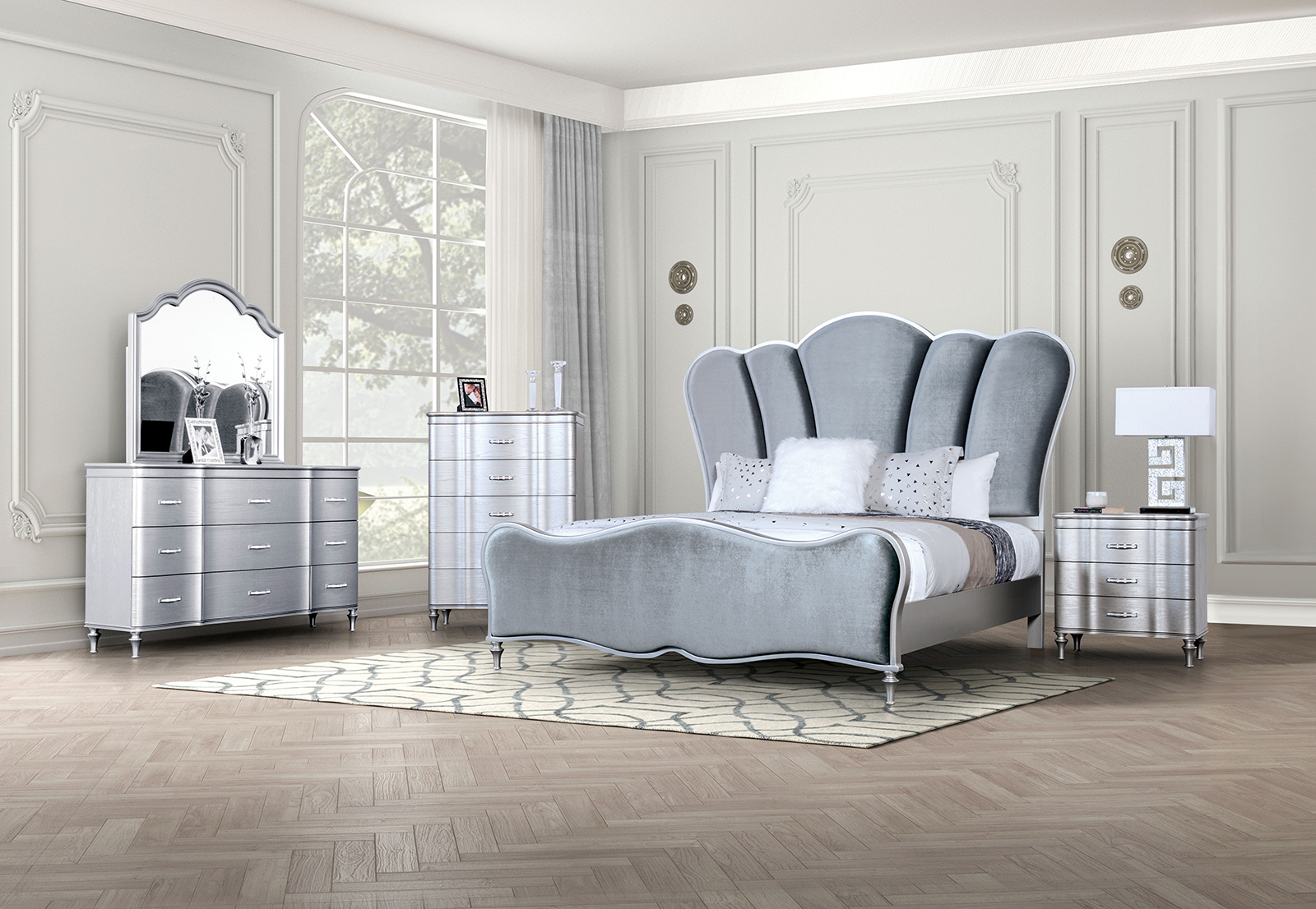 (image for) Eleanora Silver Qn. 5Pc W/2Ns