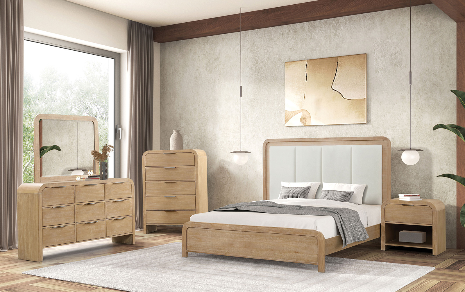 (image for) Handforth Natural Qn. 5Pc W/2Ns