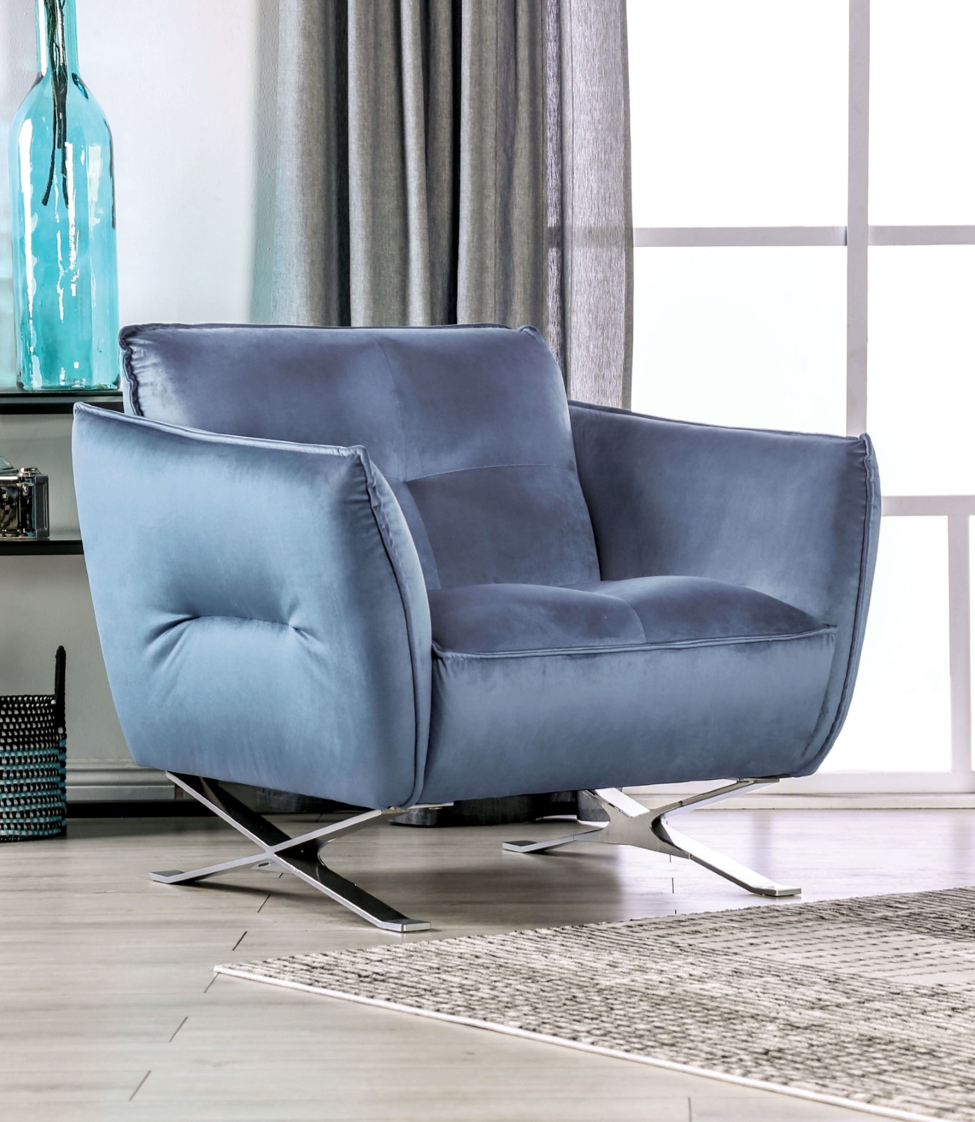 Civellutino Light Blue Chair (image for) Civellutino Light Blue Chair