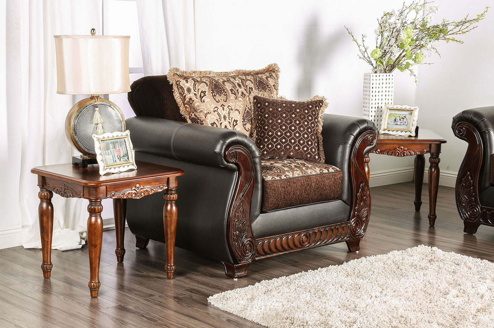 Franklin Dark Brown Chair (image for) Franklin Dark Brown Chair