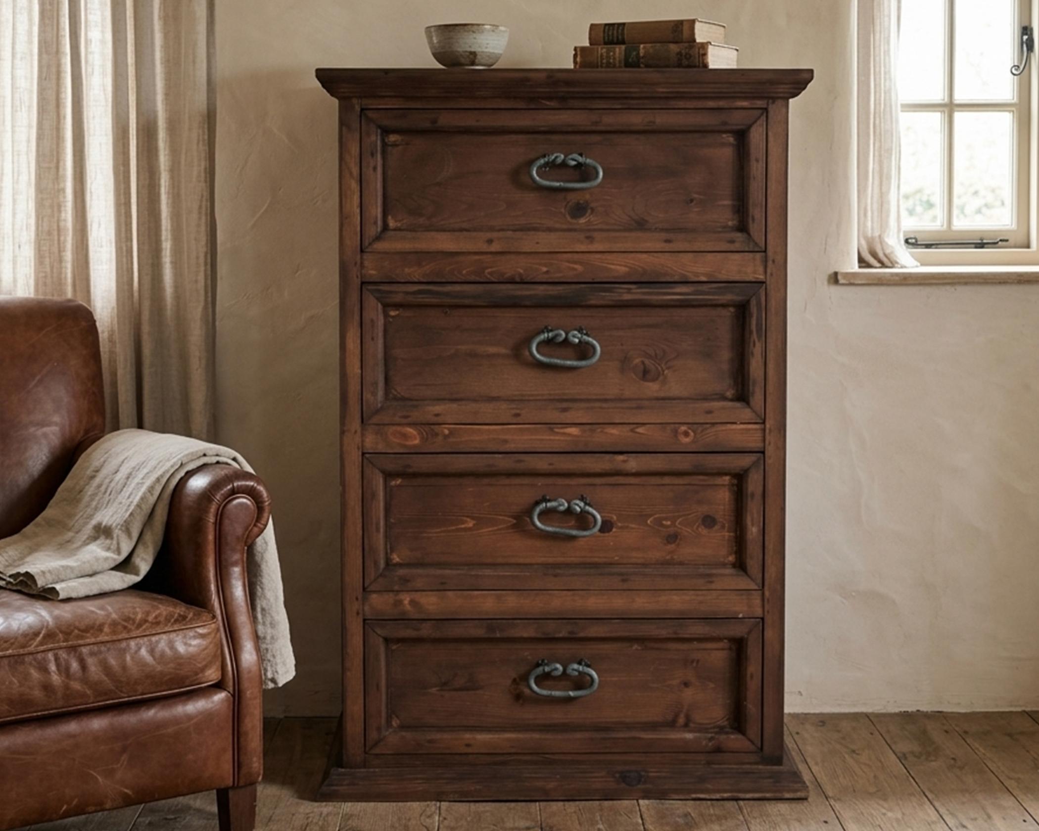 (image for) 4 Drawer Dark Brown Chest