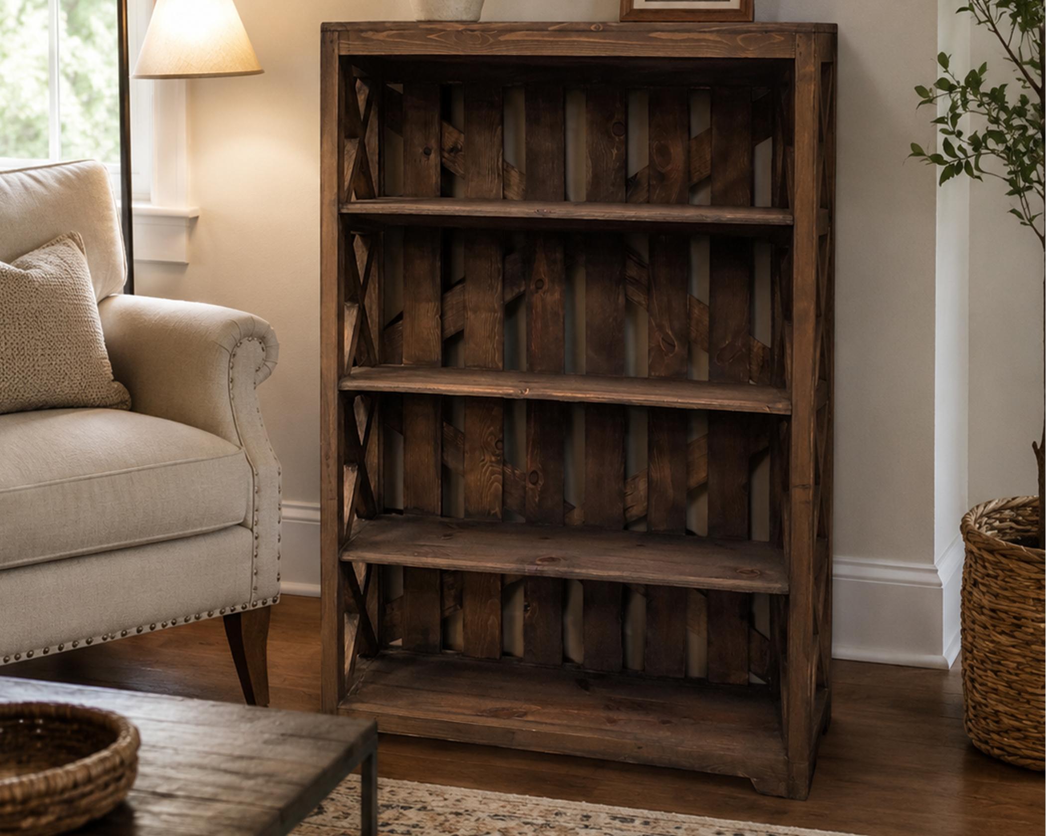 Las Cruces Bookcase Wax Walnut (1 in Stock) (image for) Las Cruces Bookcase Wax Walnut (1 in Stock)