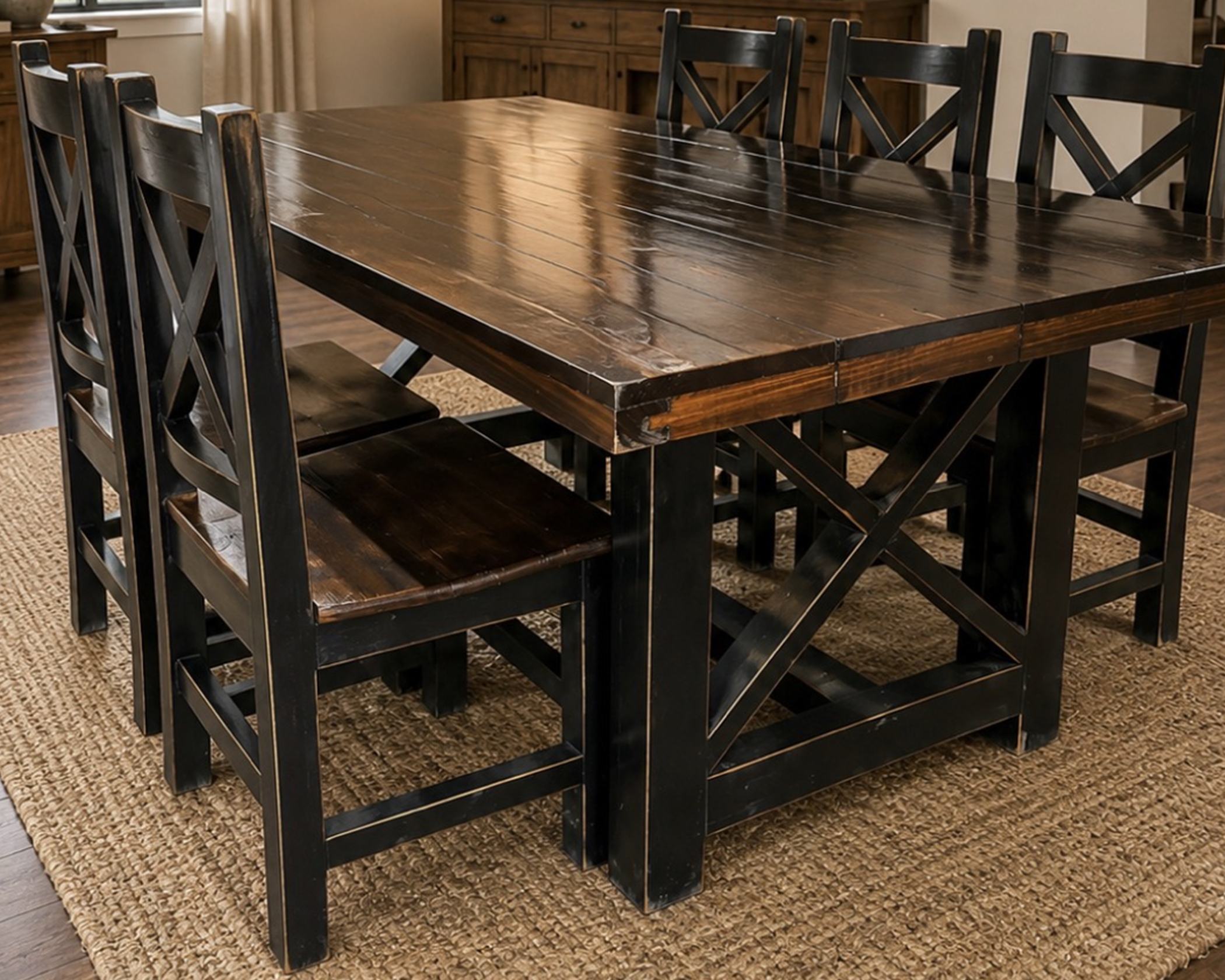 (image for) Alonso Walnut Black 7 Pc. (1 in Stock)