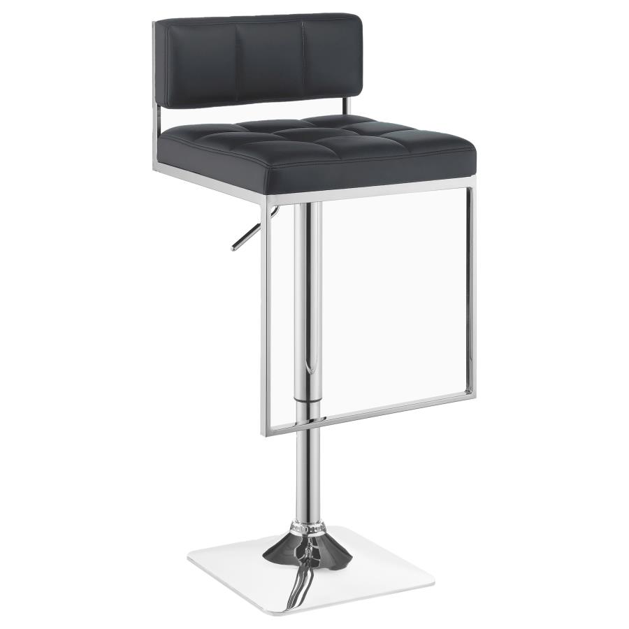 Alameda Adjustable Bar Stool Chrome and Grey (image for) Alameda Adjustable Bar Stool Chrome and Grey