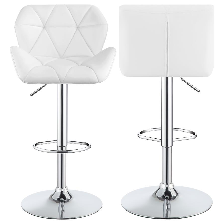 Berrington Upholstered Adjustable Bar Stool White (Set of 2) (image for) Berrington Upholstered Adjustable Bar Stool White (Set of 2)