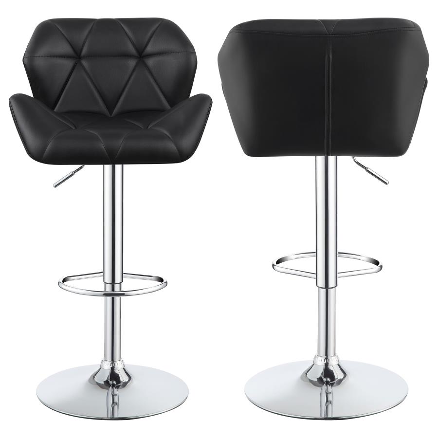 Berrington Upholstered Adjustable Bar Stool Black (Set of 2) (image for) Berrington Upholstered Adjustable Bar Stool Black (Set of 2)