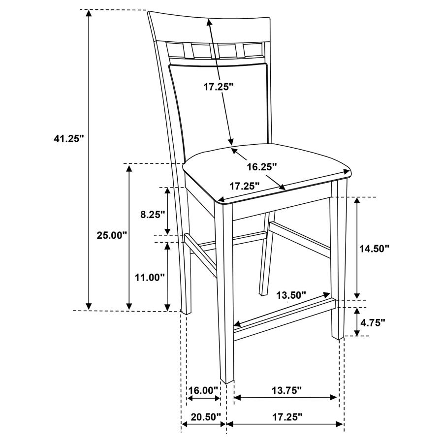 Modal Additional Images for Gabriel 9-piece Square Counter Height Dining Set Cappuccino