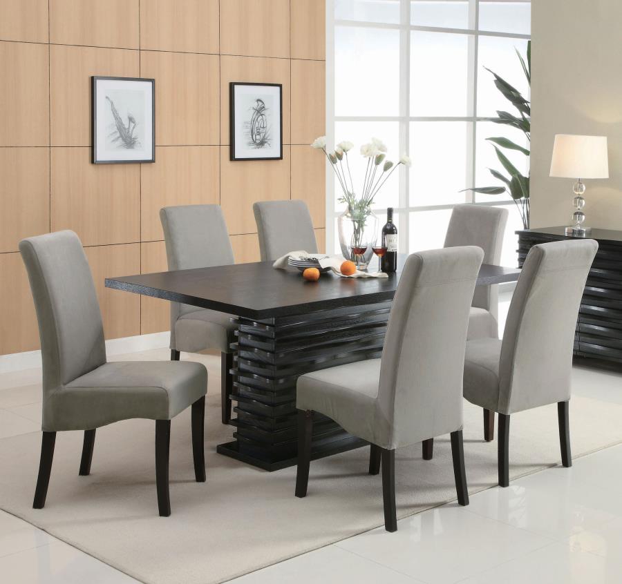 Stanton 7-piece Rectangular Dining Table Set Grey (image for) Stanton 7-piece Rectangular Dining Table Set Grey