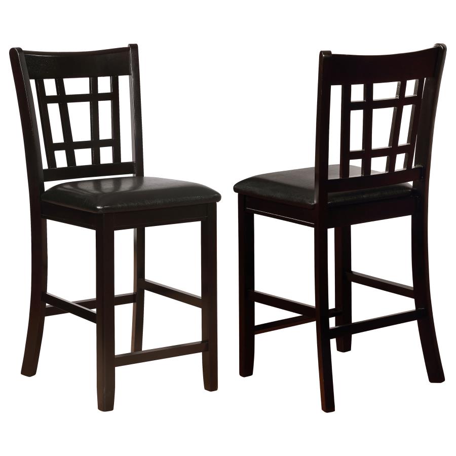 Lavon Wood Counter Chair Black and Espresso (Set of 2) (image for) Lavon Wood Counter Chair Black and Espresso (Set of 2)