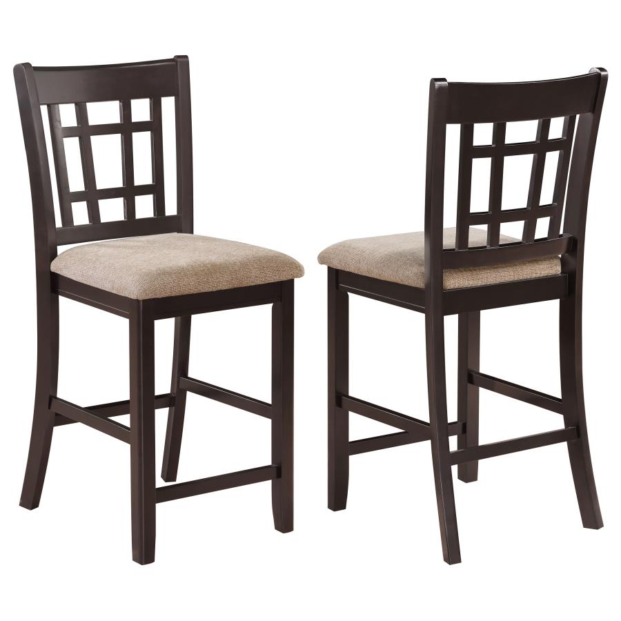 Lavon Wood Counter Chair Tan and Espresso (Set of 2) (image for) Lavon Wood Counter Chair Tan and Espresso (Set of 2)