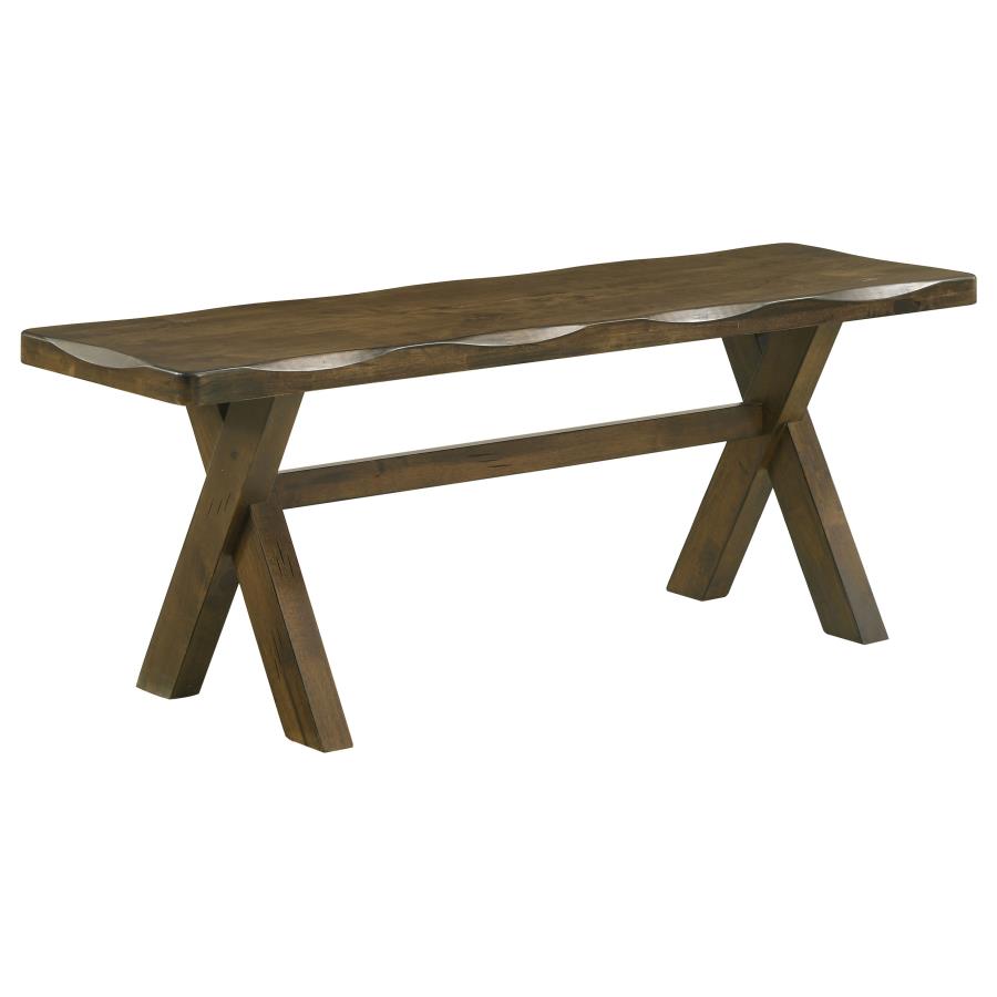Alston Wood Dining Bench Knotty Nutmeg (image for) Alston Wood Dining Bench Knotty Nutmeg
