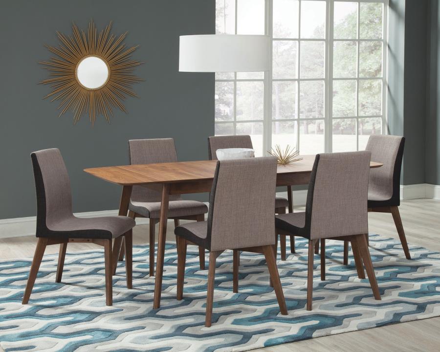 Redbridge 7-piece Rectangular Dining Set Natural Walnut (image for) Redbridge 7-piece Rectangular Dining Set Natural Walnut