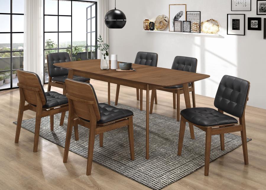 Redbridge Rectangular 7-piece Dining Set Natural Walnut (image for) Redbridge Rectangular 7-piece Dining Set Natural Walnut