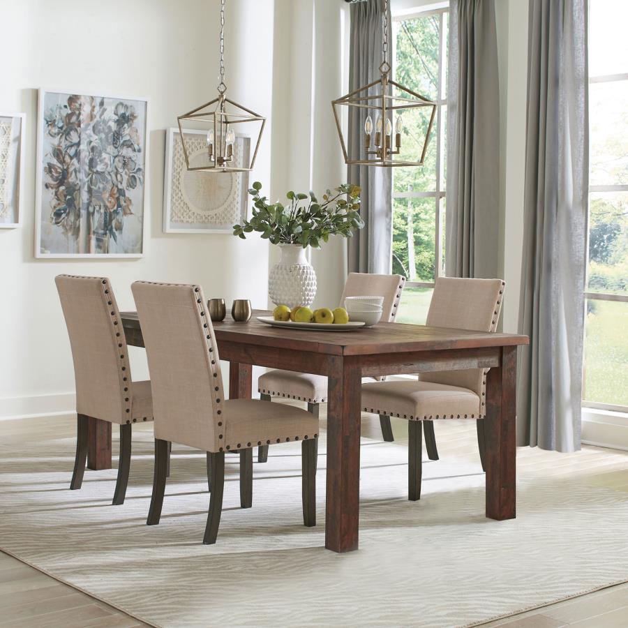 Coleman 5-piece Rectangular Dining Set Rustic Golden Brown (image for) Coleman 5-piece Rectangular Dining Set Rustic Golden Brown