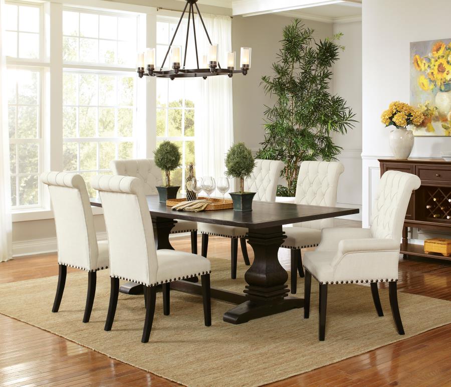 Parkins 7-piece Rectangular Dining Table Set Rustic Espresso (image for) Parkins 7-piece Rectangular Dining Table Set Rustic Espresso
