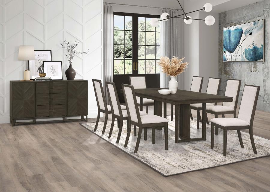 Modal Additional Images for Kelly 3-drawer Storage Dining Sideboard Buffet Dark Grey