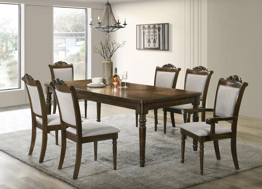 Willowbrook 7-piece Rectangular Dining Table Set Chestnut (image for) Willowbrook 7-piece Rectangular Dining Table Set Chestnut