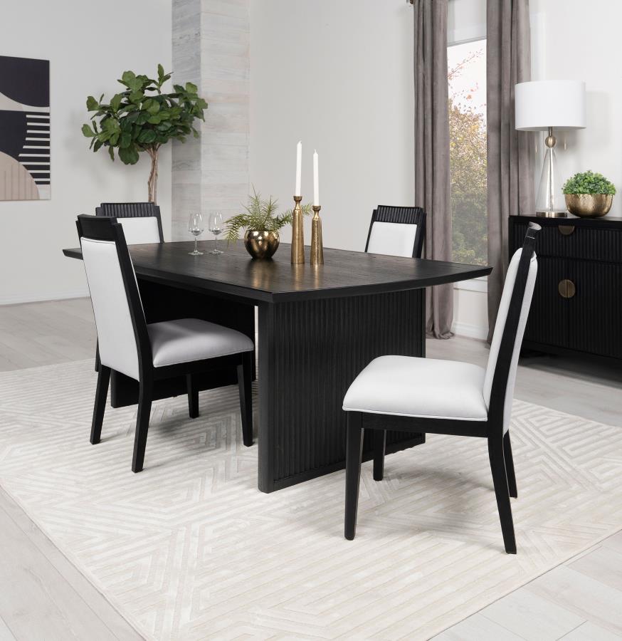 Brookmead 5-piece Extension Leaf Dining Table Set Black (image for) Brookmead 5-piece Extension Leaf Dining Table Set Black