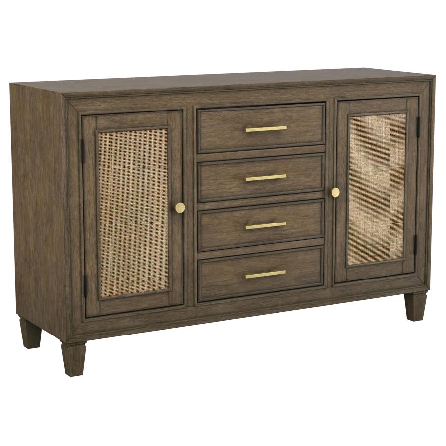 Matisse 4-drawer Sideboard Buffet Cabinet Light Brown (image for) Matisse 4-drawer Sideboard Buffet Cabinet Light Brown