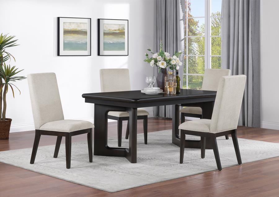 Hathaway 5-piece Rectangular Dining Table Set Acacia Brown (image for) Hathaway 5-piece Rectangular Dining Table Set Acacia Brown