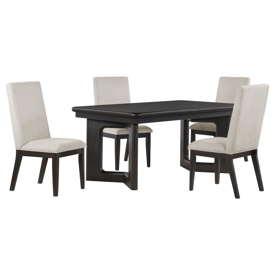 Hathaway 5-piece Rectangular Dining Table Set Acacia Brown 