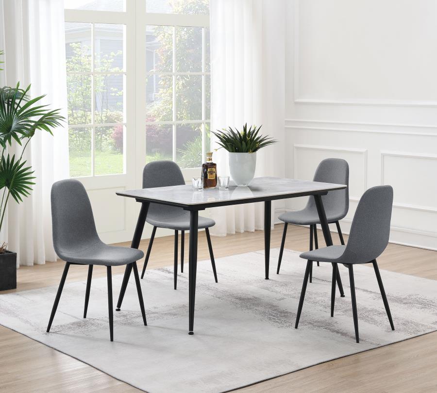 Dennison 5-piece Rectangular Dining Table Set Grey (image for) Dennison 5-piece Rectangular Dining Table Set Grey