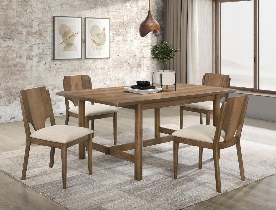 Biltmore 5-piece 71-inch Rectangular Dining Table Set Walnut (image for) Biltmore 5-piece 71-inch Rectangular Dining Table Set Walnut