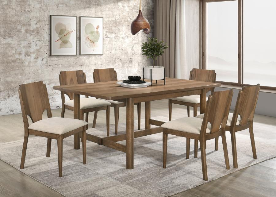 Biltmore 7-piece 71-inch Rectangular Dining Table Set Walnut (image for) Biltmore 7-piece 71-inch Rectangular Dining Table Set Walnut