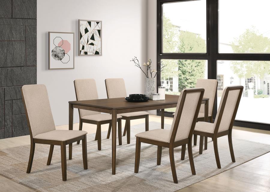 Wethersfield 7-piece Rectangular Dining Table Set Walnut (image for) Wethersfield 7-piece Rectangular Dining Table Set Walnut