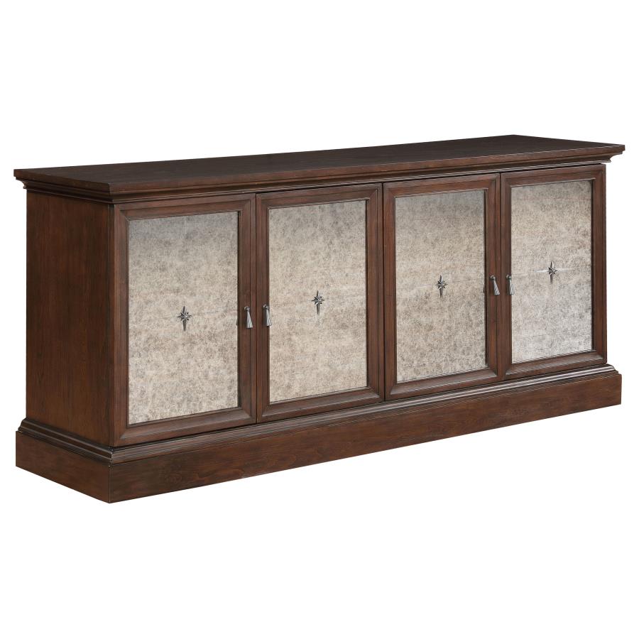 Brockway 4-door Dining Sideboard Buffet Cabinet Antique Java (image for) Brockway 4-door Dining Sideboard Buffet Cabinet Antique Java