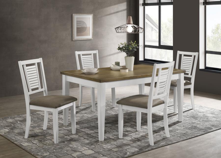 Appleton 5-piece Rectangular Dining Set Distressed White (image for) Appleton 5-piece Rectangular Dining Set Distressed White