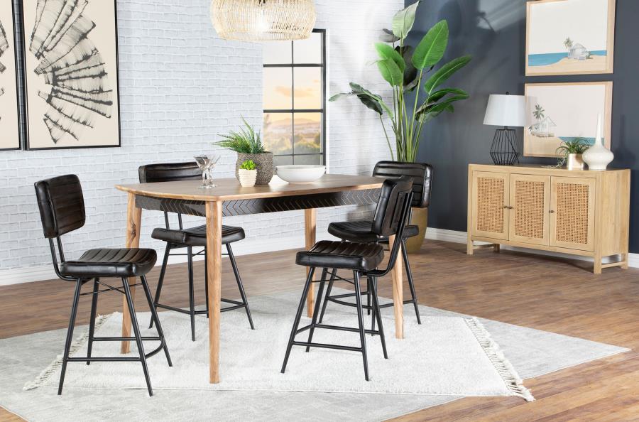 Partridge 5-piece Counter Dining Set Sheesham and Espresso (image for) Partridge 5-piece Counter Dining Set Sheesham and Espresso