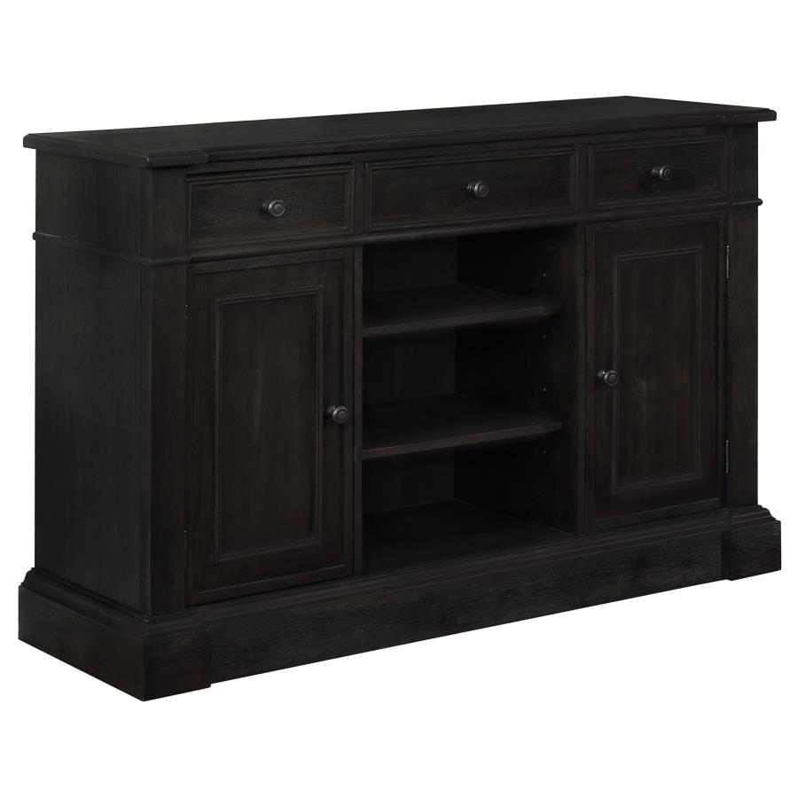 Phelps 2-door Sideboard Buffet Cabinet Distressed Noir (image for) Phelps 2-door Sideboard Buffet Cabinet Distressed Noir