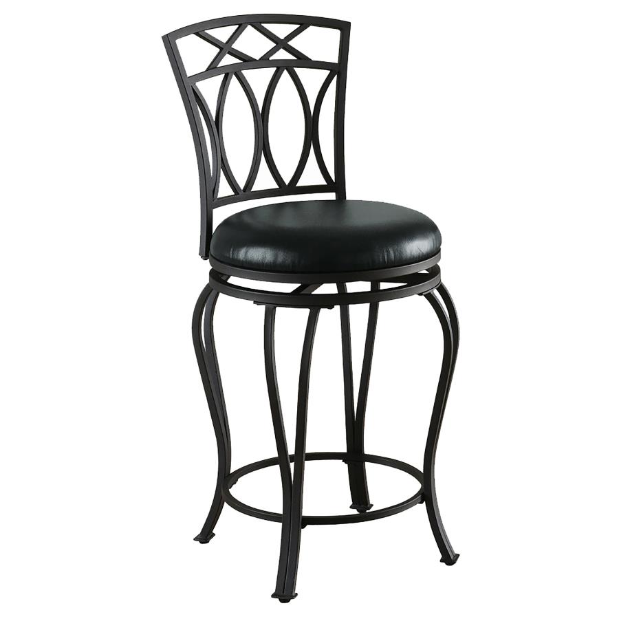 Adamsville Upholstered Swivel Counter Height Stool Black (image for) Adamsville Upholstered Swivel Counter Height Stool Black