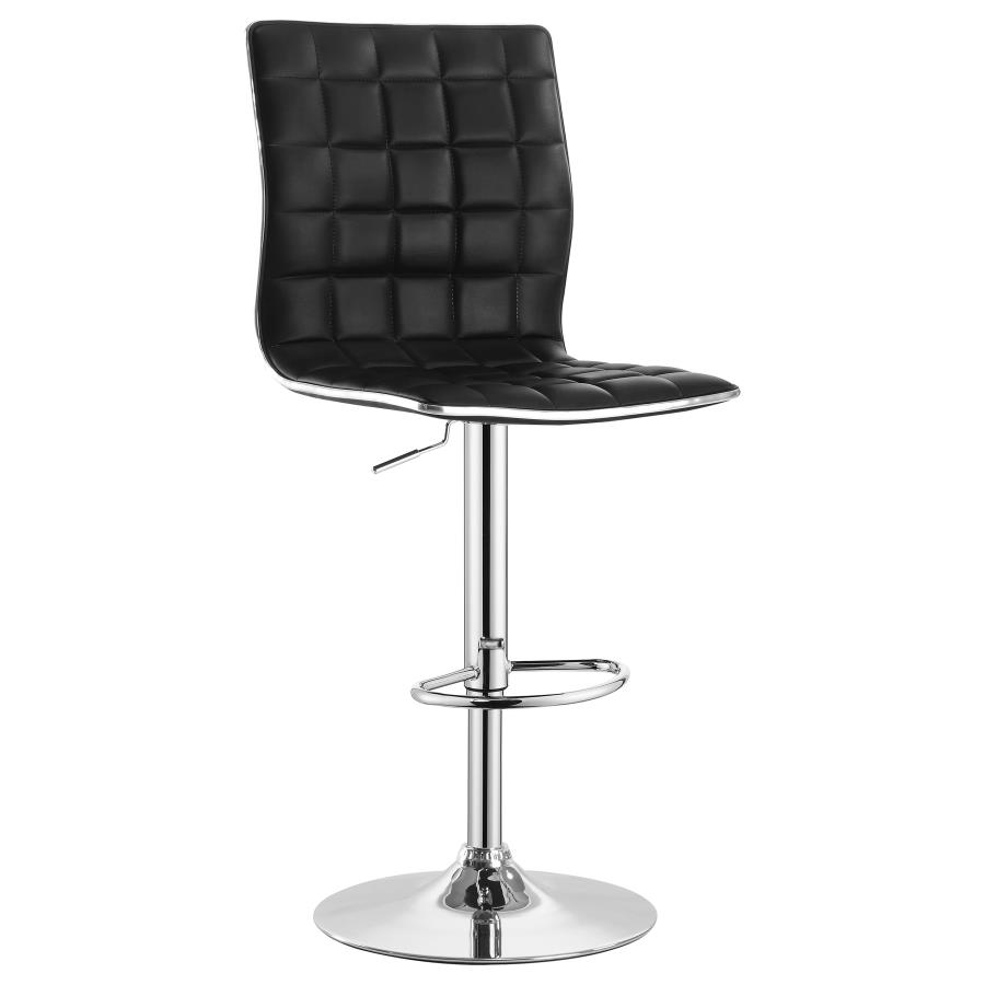 Ashbury Upholstered Adjustable Bar Stool Black (Set of 2) (image for) Ashbury Upholstered Adjustable Bar Stool Black (Set of 2)