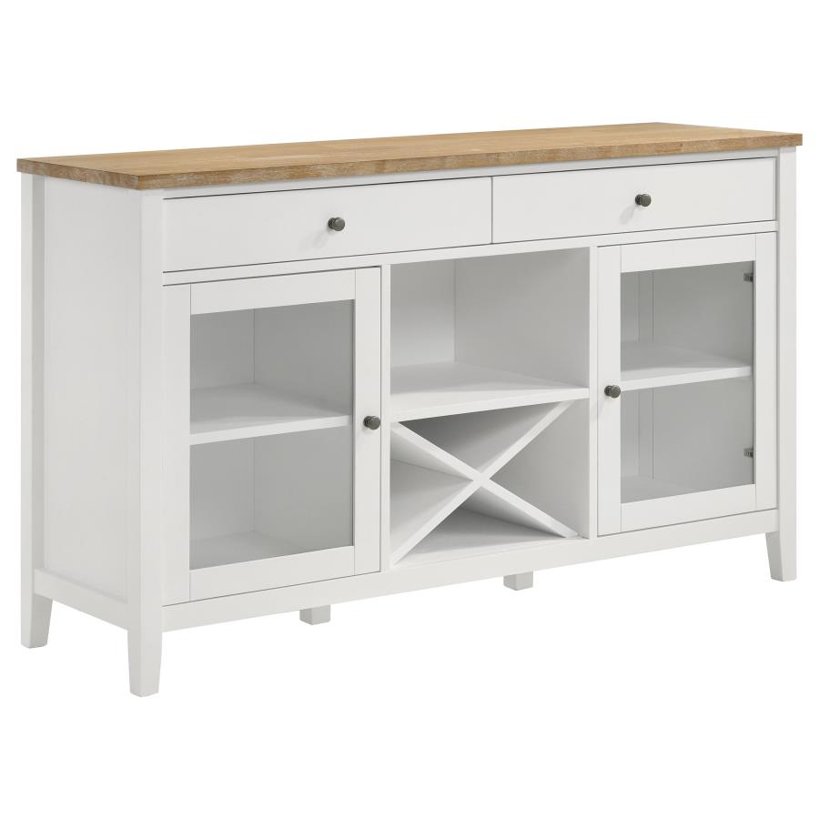 Hollis 2-door Dining Sideboard Buffet Storage Cabinet White (image for) Hollis 2-door Dining Sideboard Buffet Storage Cabinet White