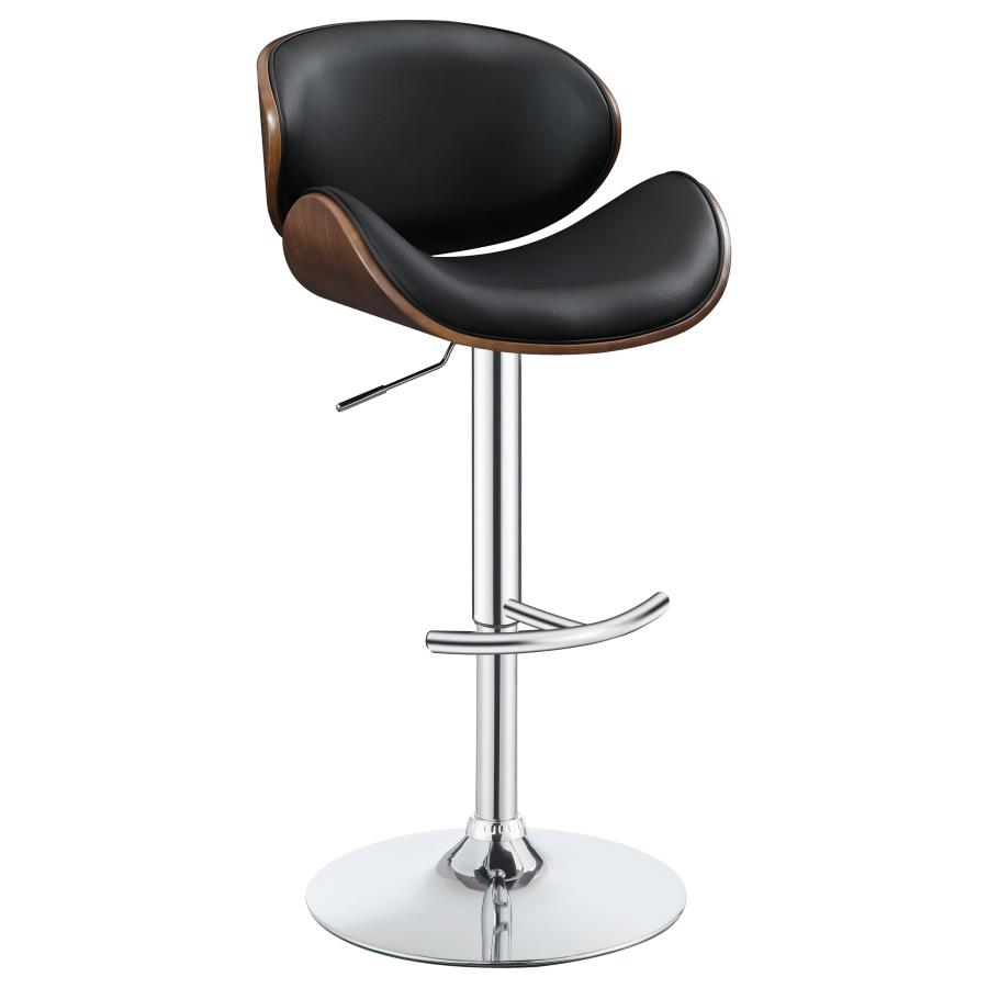 Harris Adjustable Bar Stool Black and Chrome (image for) Harris Adjustable Bar Stool Black and Chrome