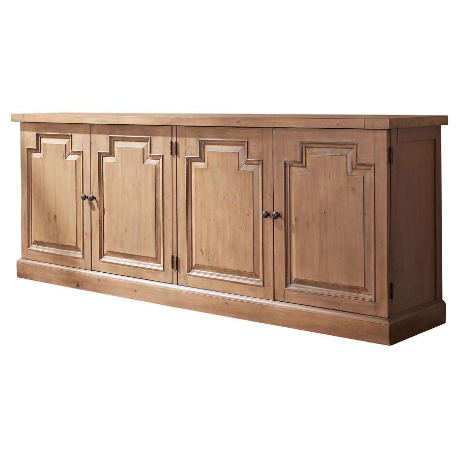 Florence 4-door Dining Sideboard Buffet Cabinet Rustic Honey (image for) Florence 4-door Dining Sideboard Buffet Cabinet Rustic Honey